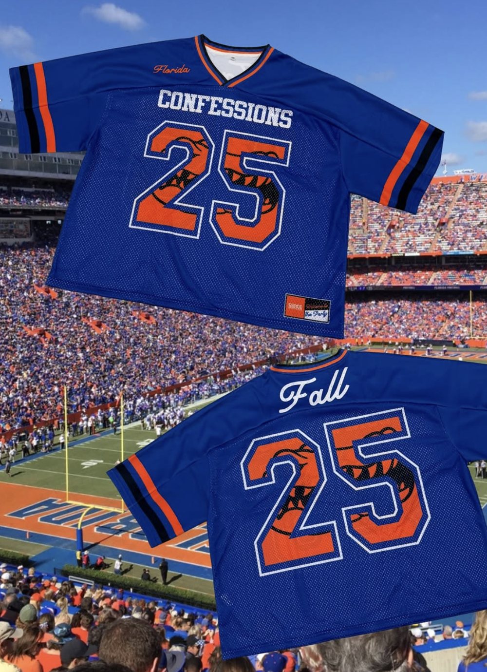 Confessions Entertainment custom football jersey