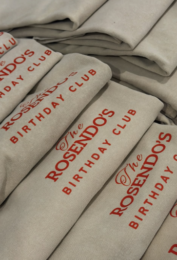 Rosendo's Birthday Club custom t-shirts